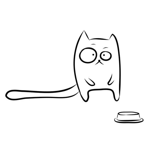 Legrační Hladová kočka — Stockový vektor