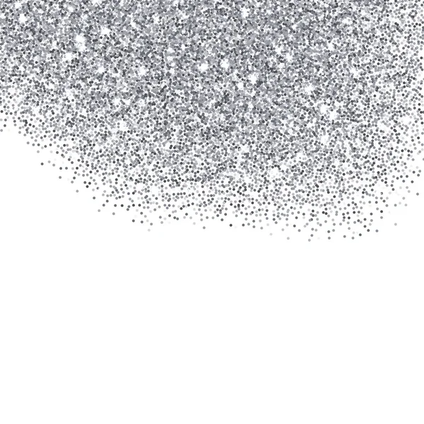 Brillo de plata borde texturizado — Vector de stock