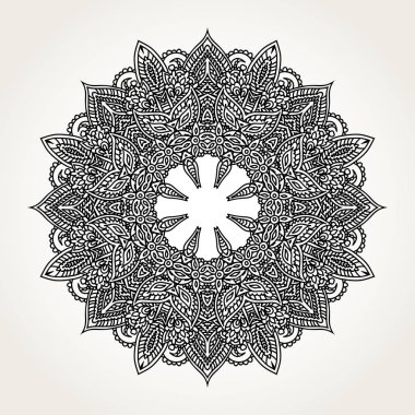 Süslü doodle mandala