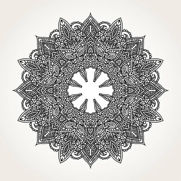 Mandala de doodle ornamentado — Vetor de Stock