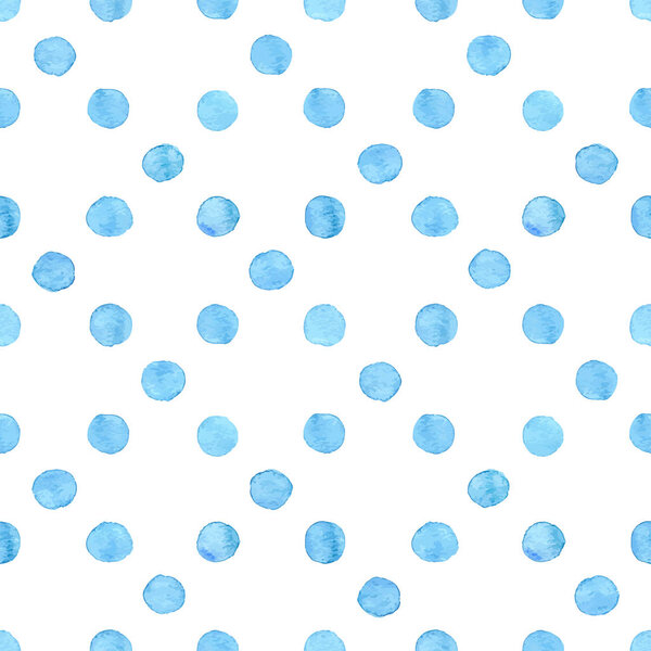 Seamless watercolor dots pattern