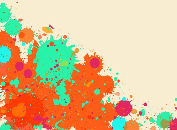 Watercolor paint splashes frame — Stock Vector