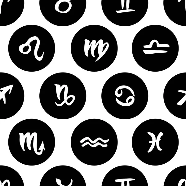 Zodiac signs seamless modeli — Stok Vektör