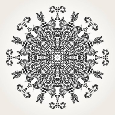 Süslü doodle mandala