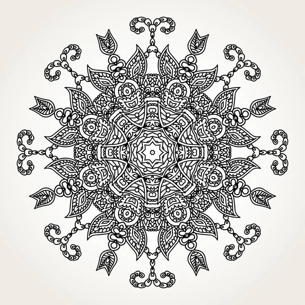 Mandala de garabato adornado — Archivo Imágenes Vectoriales