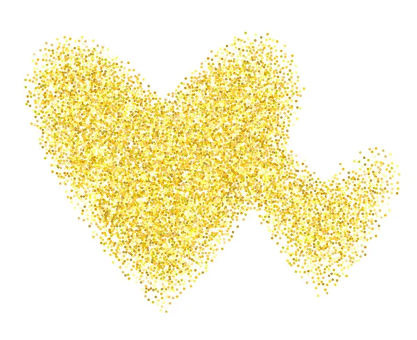 Gold glitter hearts — Stock Vector