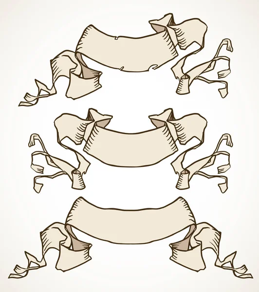 Винтажные ленточные баннеры — стоковый вектор