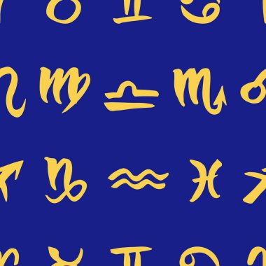 Zodiac signs seamless modeli