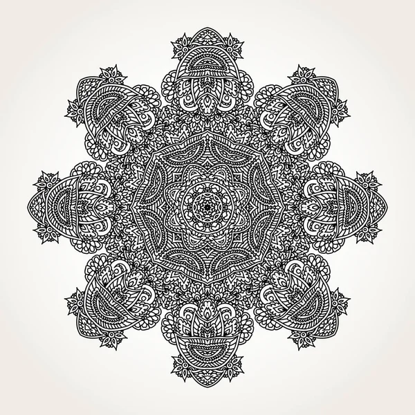 Utsmyckade doodle mandala — Stock vektor