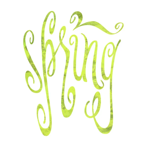 Letras dibujadas a mano primavera — Archivo Imágenes Vectoriales