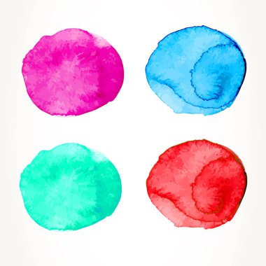 renkli suluboya daireler