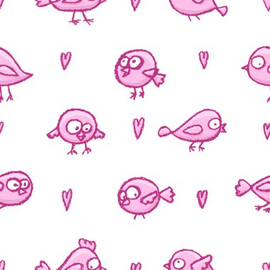 Küçük kuşlar seamless modeli