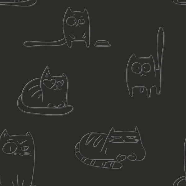 Boekdruk grappige katten — Stockvector