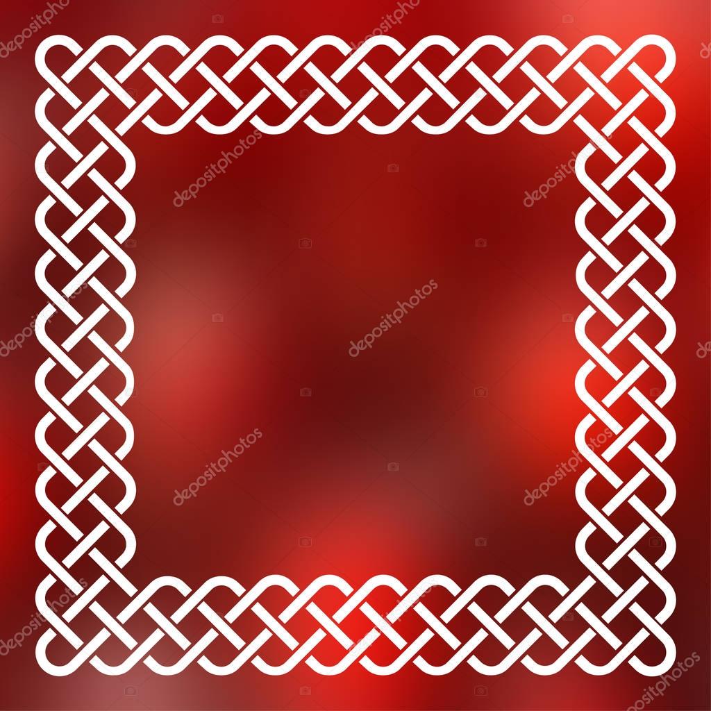 Celtic frame over abstract background