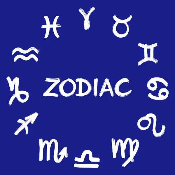 Conjunto de signos do zodíaco — Vetor de Stock