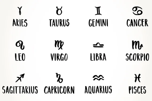 Zodiac signs set — Stock Vector