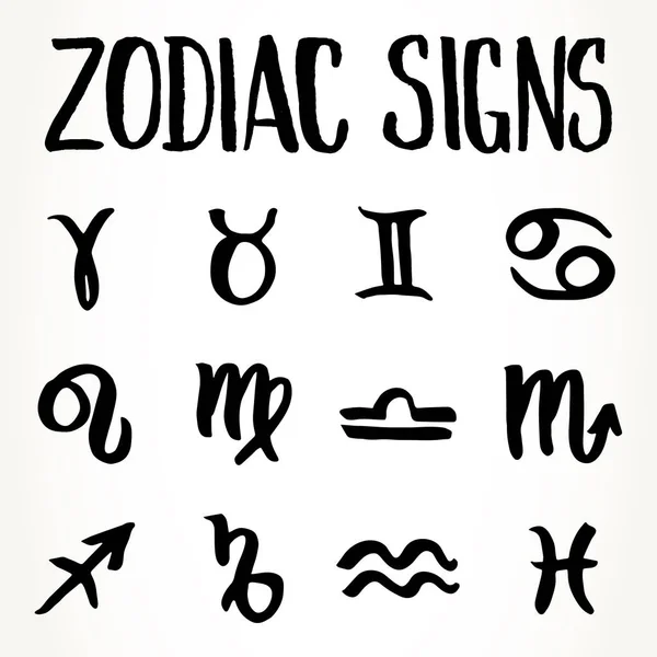 Conjunto de signos do zodíaco — Vetor de Stock