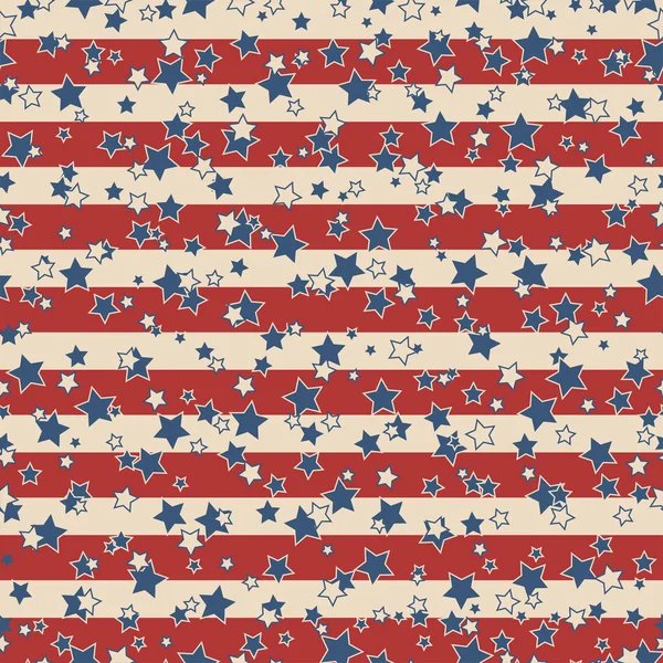 American stars and stripes pattern — Stock Vector