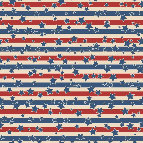 American stars and stripes pattern — Stock Vector