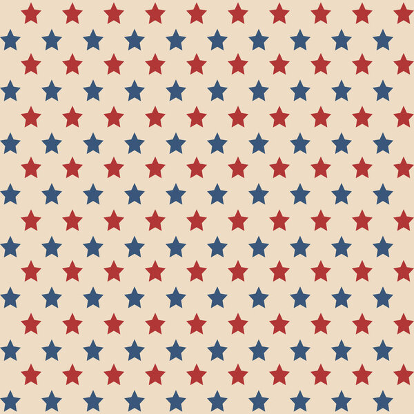 American stars seamless pattern