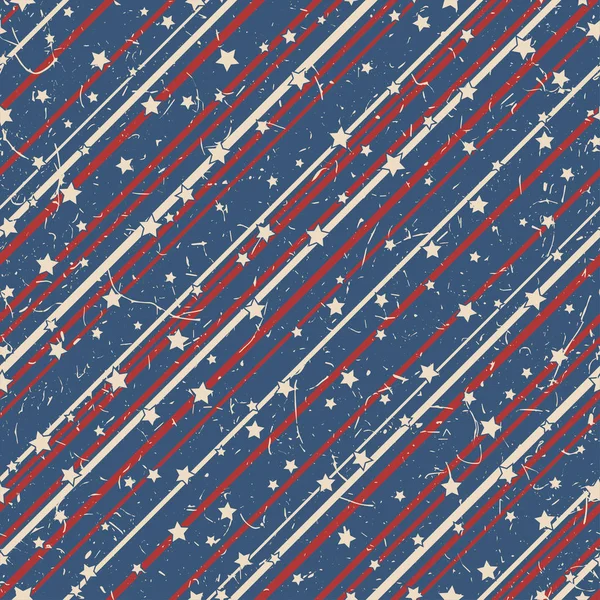 Amerikanische Sterne und Streifenmuster — Stockvektor