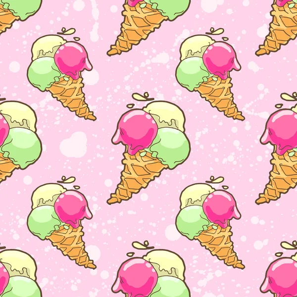아이스크림 패턴 — 스톡 벡터