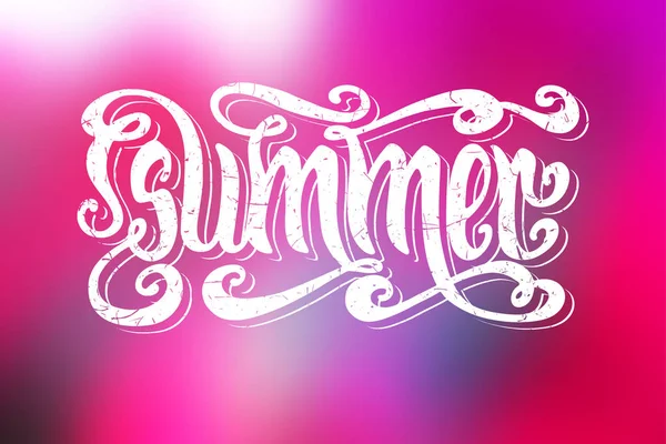 粉红色的夏天刻字 — 图库矢量图片