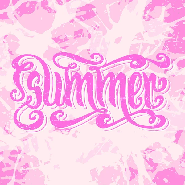 Letras rosa Verão — Vetor de Stock