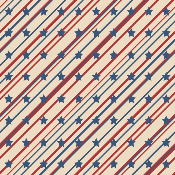 American stars and stripes pattern — Stock Vector