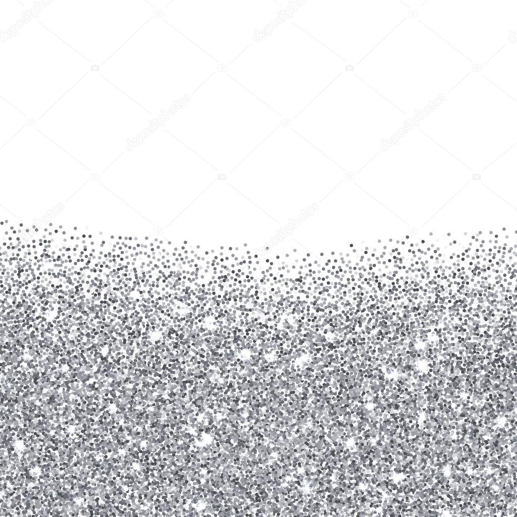 Silver glitter textured border