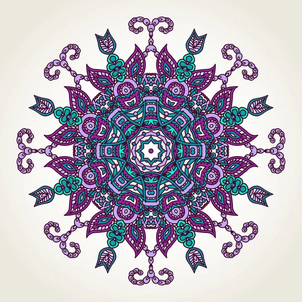 Florales Doodle Mandala — Stockvektor