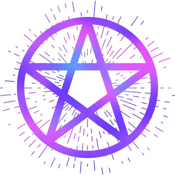 Pentagramma simbolo occulto — Vettoriale Stock