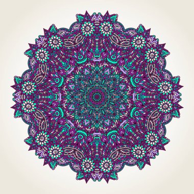 Çiçek doodle mandala