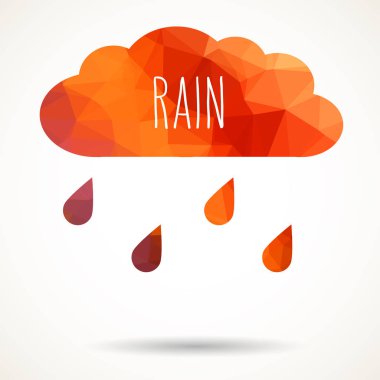 Üçgen bulut ile yağmur