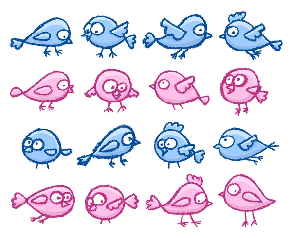 Schattig vogeltjes — Stockvector