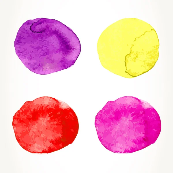 Kleurrijke aquarel cirkels — Stockvector