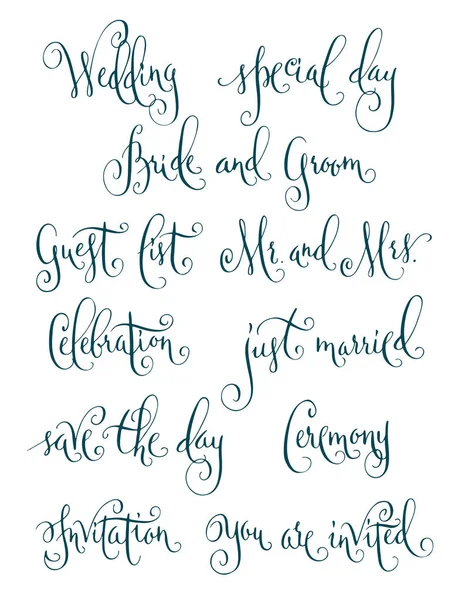 Calligraphie main mariage — Image vectorielle