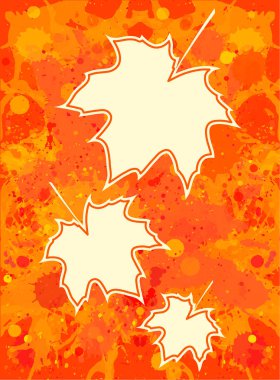 Boya arka plan üzerinde akçaağaç yaprakları