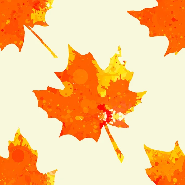 Aquarelle motif de feuilles d'érable — Image vectorielle