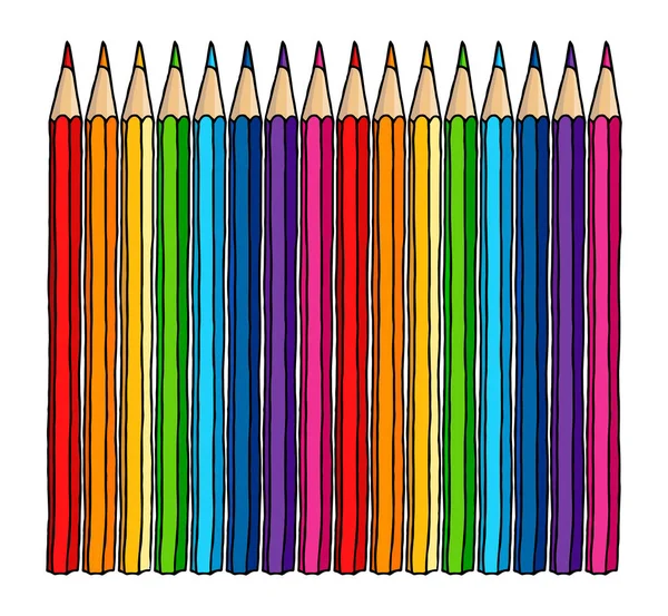 Colored pencils illustration — Stock Vector