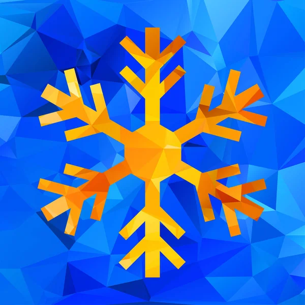 Copo de nieve geométrico de Navidad abstracto — Vector de stock