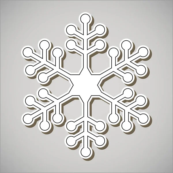 Copo de nieve de papel — Vector de stock