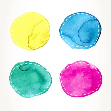 Kesikli suluboya daireler