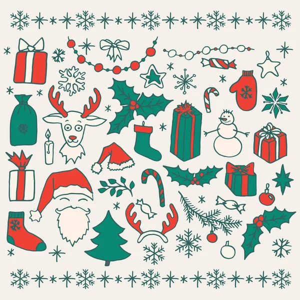 Christmas doodle elements — Stock Vector