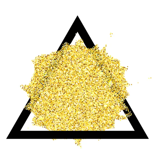 Χρυσά glitter πλαίσιο στοιχείο design — Διανυσματικό Αρχείο