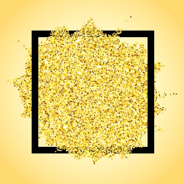 ゴールドのキラキラ デザイン要素フレーム — ストックベクタ