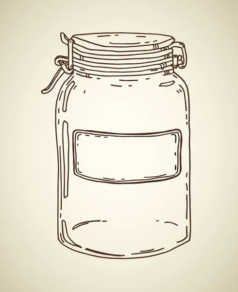 Hand drawn jar — Stock Vector
