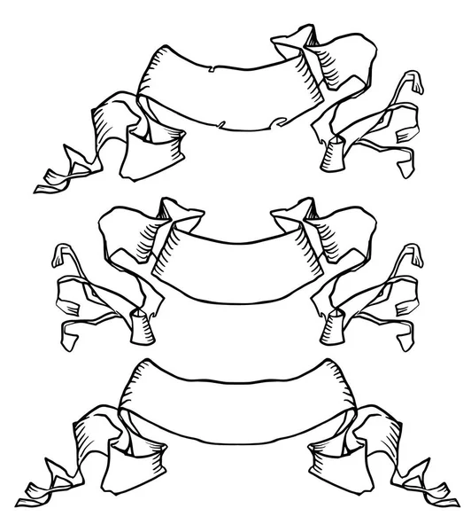 Banderas de cinta vintage — Archivo Imágenes Vectoriales