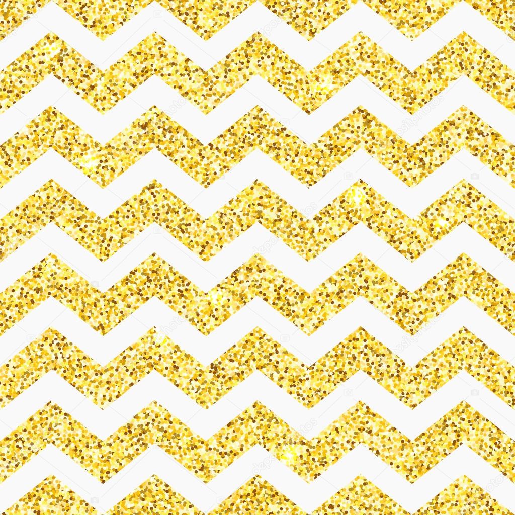 Chevron gold glitter seamless pattern