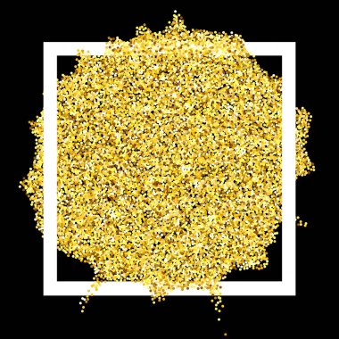 Altın glitter tasarım öğesi çerçeve